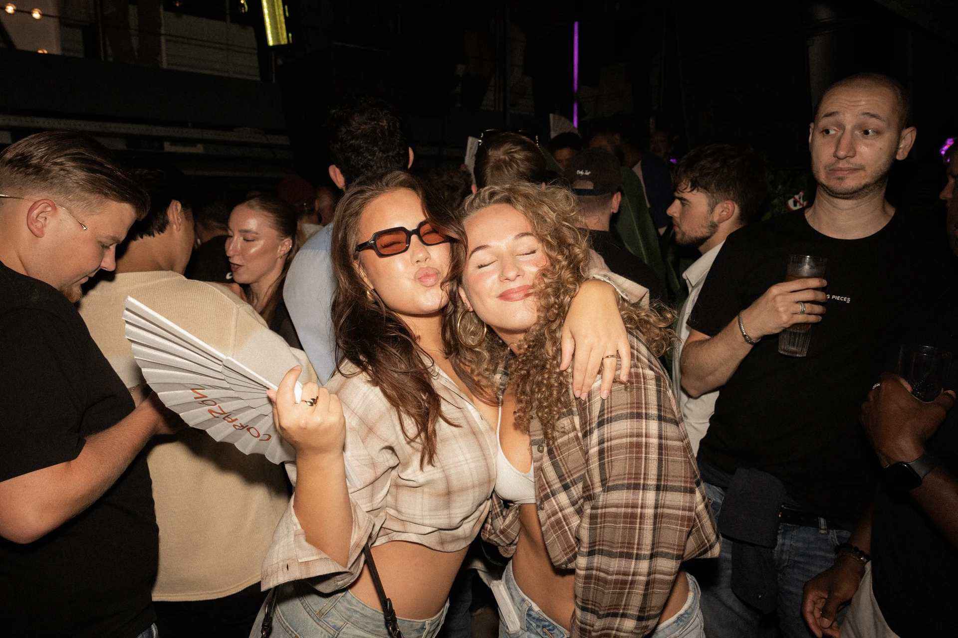 Two Corazón guests embracing on the dance floor